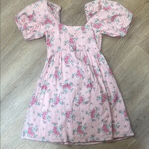 Janie and Jack Pink Puff Sleeve Sundress